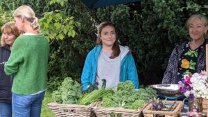 Kat at the stall